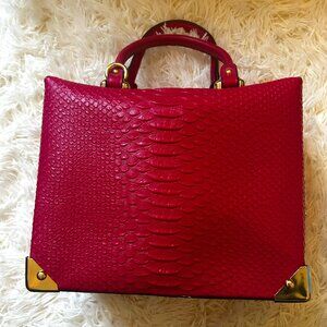 Charo Garcia Rose Leather Box Bag - BRAND NEW, NEVER USED